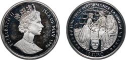 World Coins - Isle of Man British dependency 1996 PM 15 Euros - Elizabeth II (La Boheme) Silver (.925) Pobjoy Mint (15000) 19.28g PF  KM 719