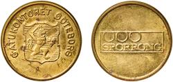 World Coins - Sweden Kingdom ND Token - Göteborg, Gatukontoret Brass 6.23g UNC