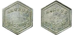 World Coins - Denmark Kingdom ND Token - Aarhus kongsvang Aluminium 2.54g AU