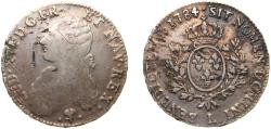 World Coins - France Kingdom 1784 L 1 Écu - Louis XVI Silver (.917) Bayonne Mint (1906021) 29.2g VF Dy royales 1708 GadR 356 KM 564 Ciani 2187