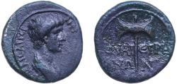 Ancient Coins - Rome Roman Empire Roman provinces, Asia 50 - 54 AE - Nero (ΘΥΑΤEΙΡΗΝΩΝ; Thyatira) Bronze Thyatira, Lydia 2.87g VF  RPC Online I 2381