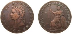 World Coins - Great Britain United Kingdom 1795 ½ Penny (Middlesex - Kilvington) Copper 8.65g VF DH 346
