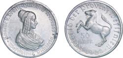 World Coins - Germany Prussian province of Westphalia Weimar Republic 1923 50 Mark - Westfalen (Annette v. Droste-Hülshoff) Aluminium (92587) 2.85g AU Funck 645.3 Men18 33512.10