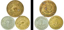 World Coins - Spain Second Republic 1935 Coinage Set - Cooperativa Popular Els Amics (Coins 3) AU