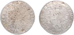 World Coins - Low countries feudal Duchy of Brabant Spanish possession ND (1612-1613) 1 Patagon - Albert and Isabella Silver (.875) Antwerp Mint 27.65g VF KM 35.1 Vanhoudt 619 Delmonte S 254