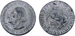 World Coins - Germany Weimar Republic Prussian province of Westphalia 1921 1 Mark German notgeld, Freiherr vom Stein