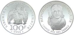 World Coins - France Fifth Republic 1996 100 Francs 1500th Anniversary of the Baptism of Clovis