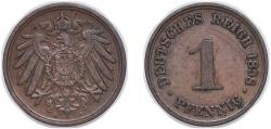 World Coins - Germany Germany - 1871-1948 German states 1898 A 1 Pfennig - Wilhelm II (type 2 - small shield) Copper Berlin Mint (18563602) 1.99g XF KM 10 AKS 21 J 10 Schön 10 Neum 35