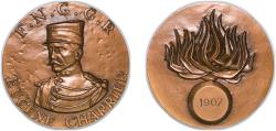World Coins - France Republic ND (1907) Medal - Eugène Charrier, FNGGR Bronze 82.9g UNC
