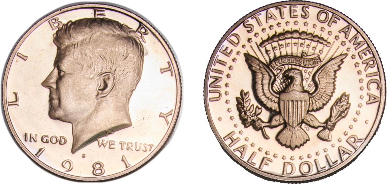アメリカ LUNARES SAN FRANCISCO 37cmプレート United States Federal republic 1981 S ½ Dollar Kennedy Half Dollar