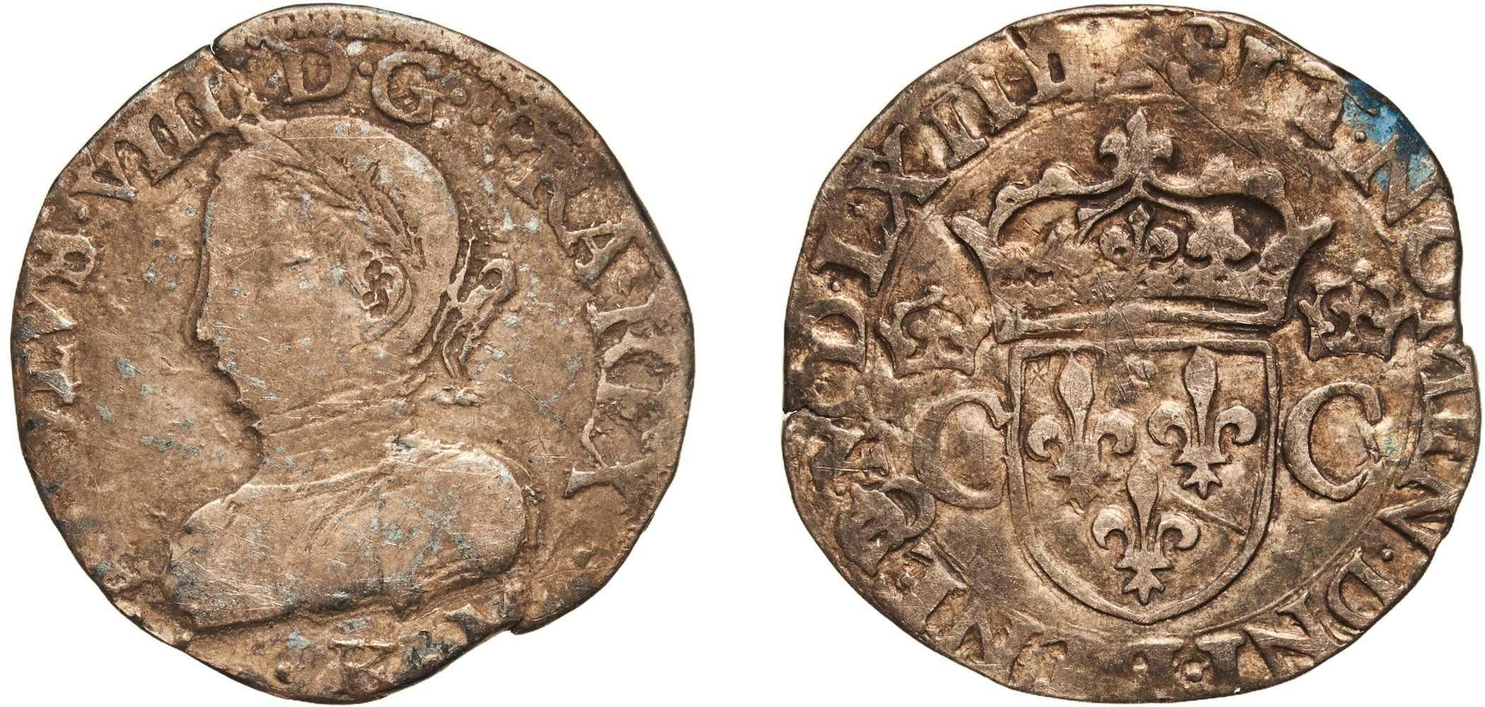 France Kingdom 1563 A Teston - Charles IX (damascene cuirass