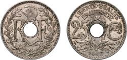 World Coins - France 1918 25 Centimes (No Dash) Copper-nickel (18329894) 4.93g UNC Franc 2014 171 Gad 1789 380 Schön 195a KM 867a