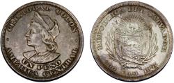 World Coins - El Salvador Republic 1895 C.A.M. 1 Peso