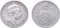 World Coins - Germany Kingdom of Prussia German states 1903 A 2 Mark - William II Silver (.900) (Ag 900, Cu 100) (4078709) 11.11g XF KM 522 J 102 AKS 134 Neum 12