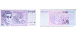 World Coins - Yugoslavia Socialist Federal Republic 1992 500 Dinara Paper UNC P 113