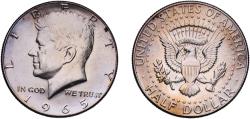 Us Coins - United States Federal republic 1965 ½ Dollar "Kennedy Half Dollar" (40% Silver) Billon (.400 silver) Denver Mint (65879366) 11.41g UNC  KM 202a Schön 203a