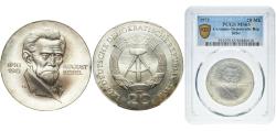 World Coins - Germany German Democratic Republic Democratic republic 1973 A 20 Mark (August Bebel) Silver (.625) Berlin Mint (100000) 20.9g PCGS MS 65  KM 46