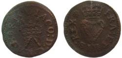 World Coins - Great Britain Kingdom of  Ireland James I ND (1624-1625) 1 Farthing 0.6g
