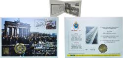 World Coins - Vatican City City State 2014 R 2 Euros Coin Cards- Francis (Berlin Wall) Bimetallic: nickel brass clad nickel centre in copper-nickel ring Rome Mint (103000) 8.5g UNC  KM 463 Schö