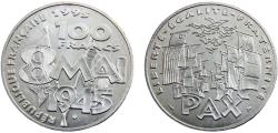 World Coins - France Fifth Republic 1995 100 Francs 50th Anniversary of the End of World War II