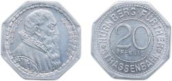 World Coins - Nuremberg and Fürth, Cities of ND 20 Pfennig - Wenzel Jamnitzer (Nürnberg-Fürth) Aluminium L. Chr. Lauer Mint 1.3g UNC Men05 19256.45 Men18 24102.45 Eklund 1247