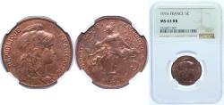 World Coins - France Third Republic 1916 5 Centimes Bronze Paris Mint 5g NGC MS 63 RB F 119 Gad 165 KM 842 Schön 182 GEM 14.10 / 14.11 / 14.15 / 14.19 / 14.26