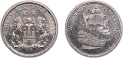 World Coins - Germany Medal - Hamburg (Wapen von Hamburg) Nickel 16.74g AU