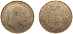 World Coins - Great Britain United Kingdom 1902 ½ Crown - Edward VII Silver (.925) (1316000) 14.14g VF KM 802 Sp 3980