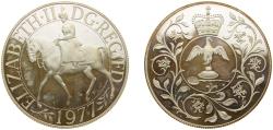 World Coins - Great Britain United Kingdom 1977 25 New Pence - Elizabeth II (Silver Jubilee; Silver Proof) Silver (.925) Royal Mint (377000) 28.28g PF KM 920a Sp LL2