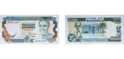 World Coins - Zambia Republic ND (1990-1991) 20 Kwacha Paper UNC  P 32