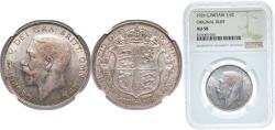 World Coins - Great Britain United Kingdom 1926 ½ Crown - George V (2nd type) Silver (.500) (4473500) 14.14g NGC AU 58 KM 818.1a KM 818.2 Sp 4021