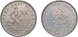 World Coins - Poland People's Republic 1980 MW 20 Zlotys (1980 Summer Olympics) Copper-nickel (2011700) 10.1g UNC Y 108 ParM 252 Fischer Po OB077
