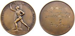World Coins - Germany Weimar Republic 1921 Medal Cultural Sport Week Hamburg August 1921, 50mm