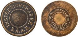 World Coins - Sweden Kingdom ND Token - Sv. ol. Morell & Co Stockholm Copper 4.14g UNC