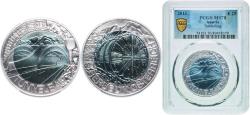 World Coins - Austria Second Republic 2013 25 Euro (Tunneling) Bimetallic: niobium centre in silver (.900) ring Vienna Mint (65000) 16.5g PCGS MS 70 Top Pop  KM 3217