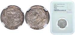 World Coins - Spain Kingdom ND (1497-1504) S REAL FERDINAND V ISABEL I  Seville Mint 3.06g NGC AU 55