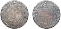 World Coins - Mexico Spanish colony ND (1789) (2 reales module) for Carlos IV from Real de Catorce Silver Mexico City Mint 6.74g VF Holed Grove-C-170