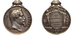 World Coins - France Second Empire 1869 Medal - Napoleon III Actes de Dévouement Silver 15.5g AU