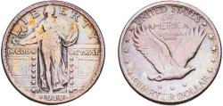 Us Coins - United States Federal republic 1918 S ¼ Dollar "Standing Liberty Quarter" (Stars Below Eagle) Silver (.900) (.100 copper) San Francisco Mint (11072000) 6.18g XF PCGS 5724 PCGS 572