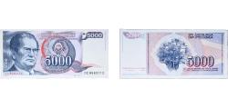 World Coins - Yugoslavia Socialist Federal Republic 1985 5000 Dinara Paper UNC P 93