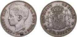 World Coins - Spain Kingdom Alfonso XIII 1900 *19-00 SMV 1 Peseta 3rd portrait 5g