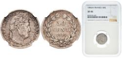 World Coins - France 1846 A 50 Centimes - Louis-Philippe Silver (.900) Paris Mint (3309973) 2.5g NGC XF 45 Franc 2014 183/7 KM 768.1