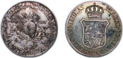 World Coins - Spain Kingdom 1834 Isabell II Proclamation Medal Silver Granada Mint 5.96g AU (Ha. 13) (O'Connor pág. 228)