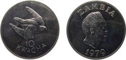 World Coins - Zambia Republic 1979 10 Kwacha (Conservation) Silver (.925) Royal mint 31.65g BU KM19 Schön19