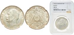 World Coins - Germany Grand Duchy of Baden Second Empire 1914 G 3 Mark - Friedrich II Silver (.900) Karlsruhe Mint (412804) 16.66g NGC AU 55  KM 280 J 39