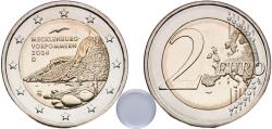 World Coins - Germany Federal Republic 2024 J 2 Euros (Bundesländer II - "Mecklenburg-Vorpommern") Bimetallic: nickel brass clad nickel centre in copper-nickel ring (Core: 75% Cu, 20% Zn, 5% Ni