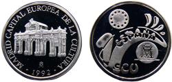 World Coins - Spain Kingdom Juan Carlos I 1992 M 1 ECU Fantasy items, Madrid European Capital of Culture 1992