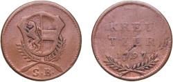 World Coins - Austria Bishopric of Salzburg 1797 1 Kreuzer - Hieronymus von Colloredo Copper 5.47g VF  KM 470