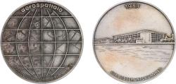World Coins - France Fifth Republic 1983 Medal - Aérospatiale Silver plated bronze 89.23g UNC