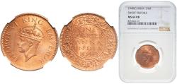 World Coins - India British Raj 1940 ¼ Anna - George VI Bronze Calcutta Mint (140410000) 4.87g NGC MS 64  KM 531